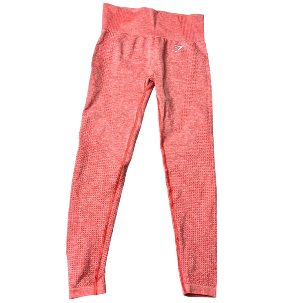 Gym Shark Vital Seamless 2.0 Leggings size missing but is xsmall Chilli Red Marl - Picture 6 of 6